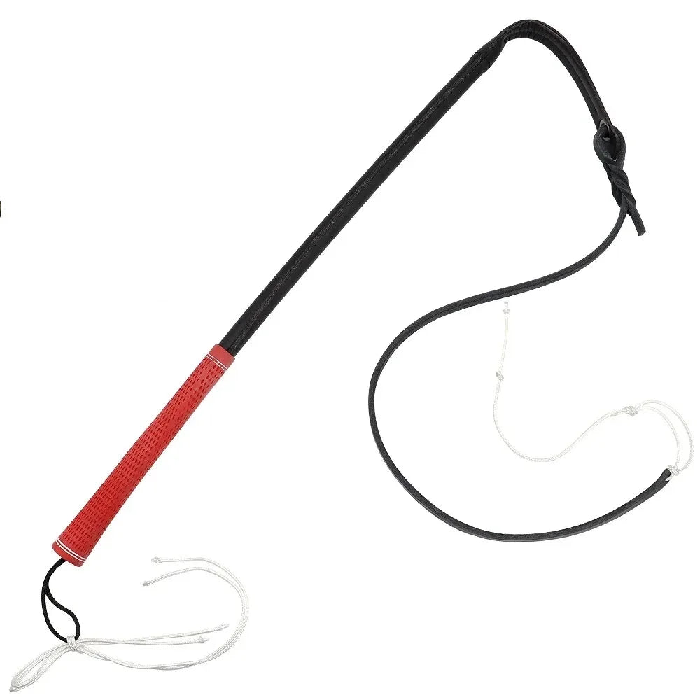 Leather Dog Protection Training Whip, Agitation Whip Pet Exercise Tool for Outdoor Medium Large Dogs