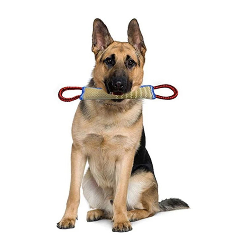 Training dogs to use coarse jute chew sticks to pick up molars, dog chew sticks, German shepherd dog chew pillows