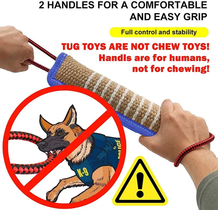 Training dogs to use coarse jute chew sticks to pick up molars, dog chew sticks, German shepherd dog chew pillows