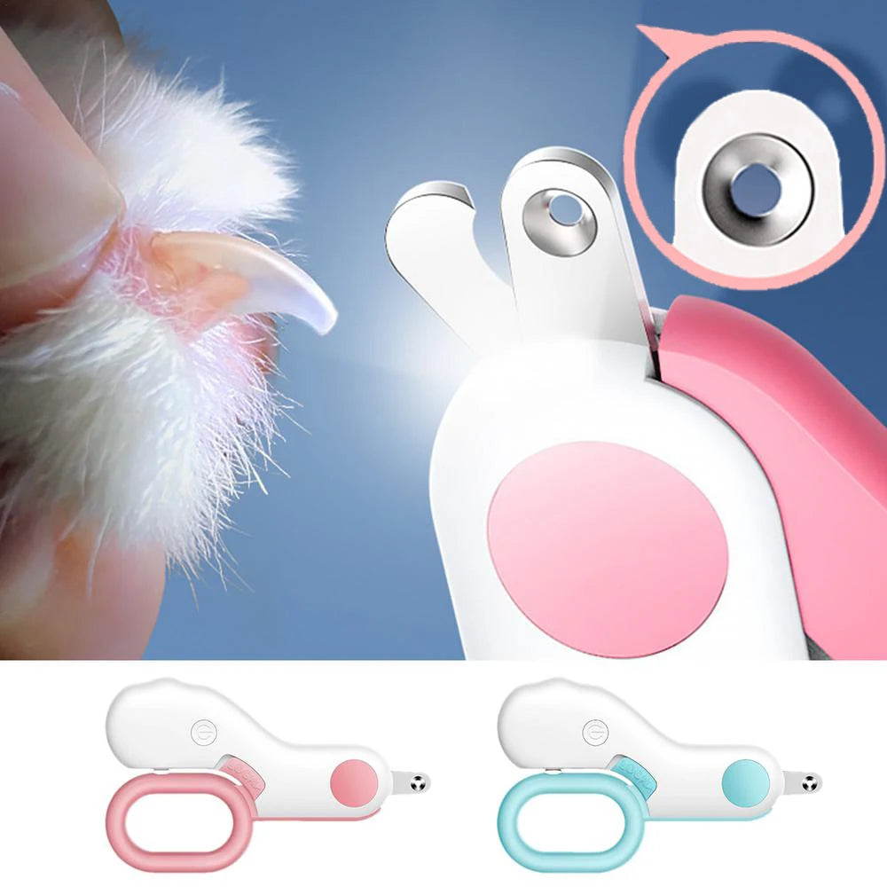 LED Light Cat Dog Nail Clipper Cutter Professional Pet Claw Trimmer with Safety Lock Puppy Kitten Animals Care Grooming Tool Kit