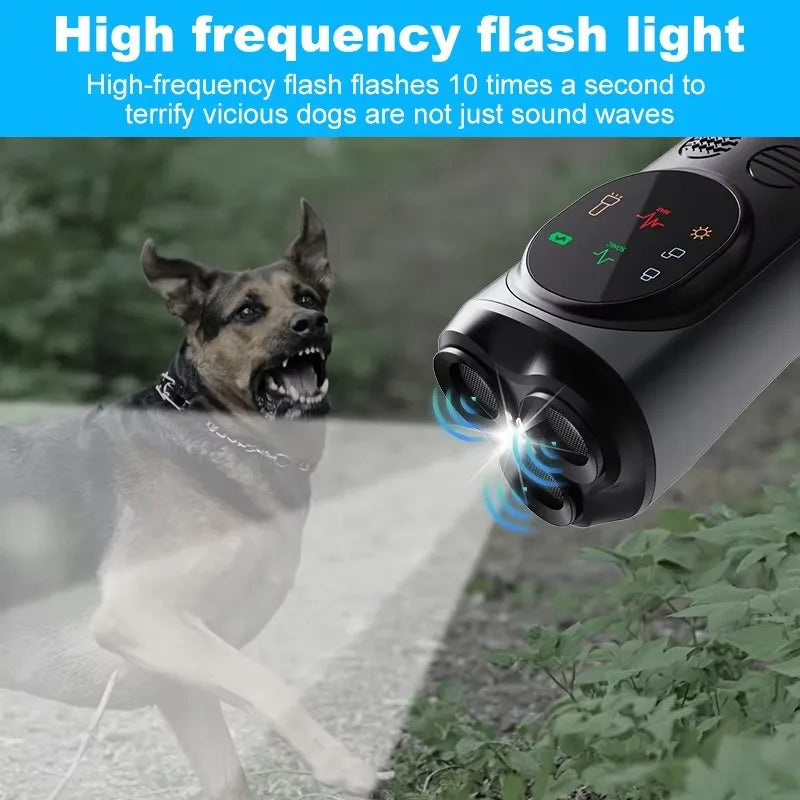 New Bark Catcher with LED Flashlight, Dog Repeller, Anti-Barker, Deterrent Bark Repeller