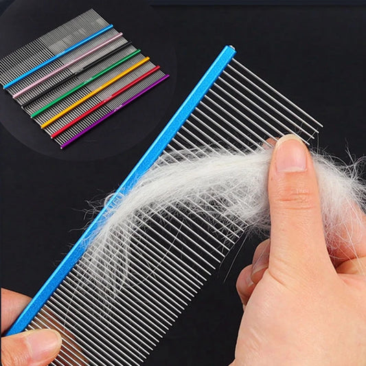 16/19cm Pet Hair Comb For Dog Comb Cat Detangler Fur Trimming Dematting Deshed Brush Grooming Tool For Long Hair Curly Pet