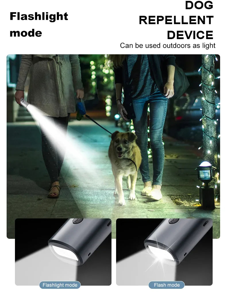 New Bark Catcher with LED Flashlight, Dog Repeller, Anti-Barker, Deterrent Bark Repeller