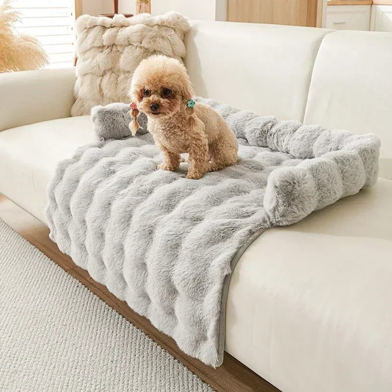 Square Winter Soft Warm House for Dog Bed for Small Dog Mat Super Soft Cat Bed Pet Sofa Pad Plush Neck Pillow Cat Nest Travel