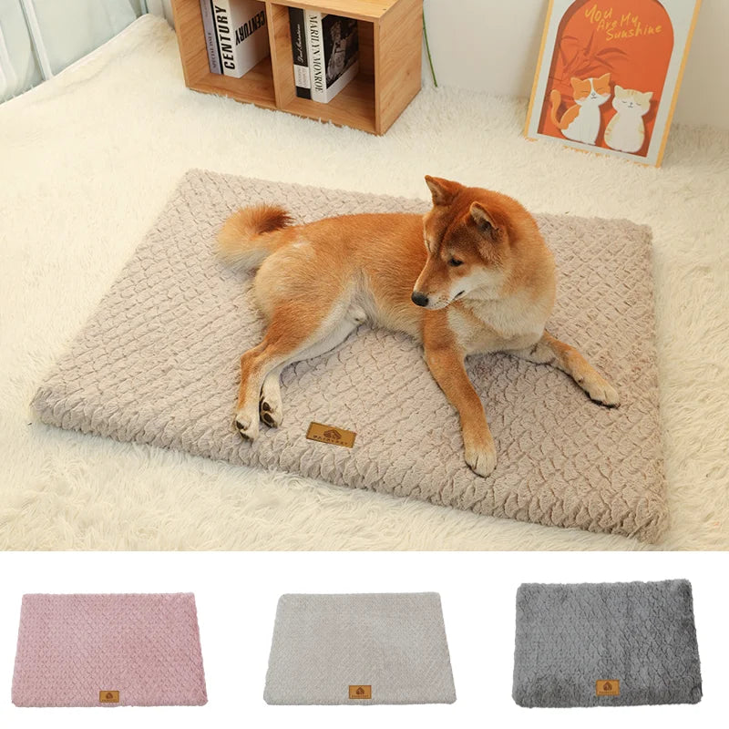 Memory Foam Pet Bed With Removable Washable Faux Fur Cover Orthopedic Waterproof Dog Bed For Crate Anti-Slip Bottom Dog Bed