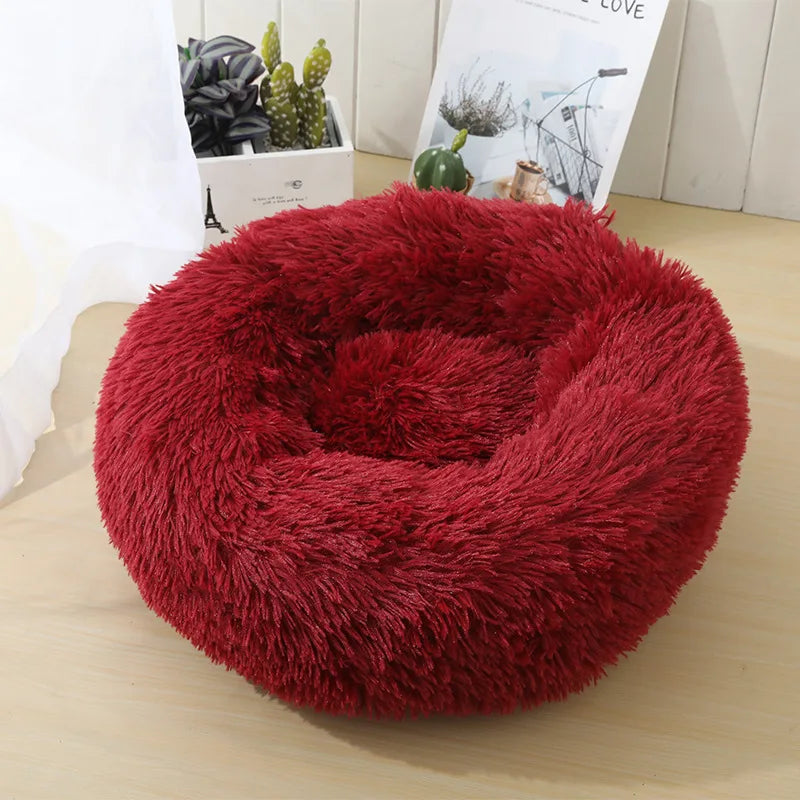 Round Cat Beds House Soft Long Plush Best Pet Dog Bed For Dogs Basket Pet Products Cushion Cat Bed Cat Mat Animals Sleeping Sofa