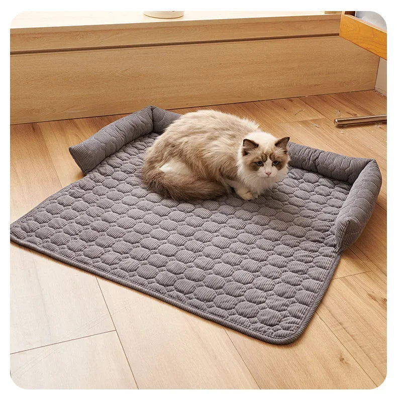 Square Winter Soft Warm House for Dog Bed for Small Dog Mat Super Soft Cat Bed Pet Sofa Pad Plush Neck Pillow Cat Nest Travel