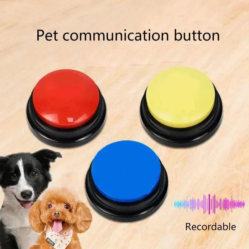 Pet Sound Box Recordable Talking Button Cat Voice Recorder Communication Supplies Training  Squeeze Dog Toys Puppy Accessories