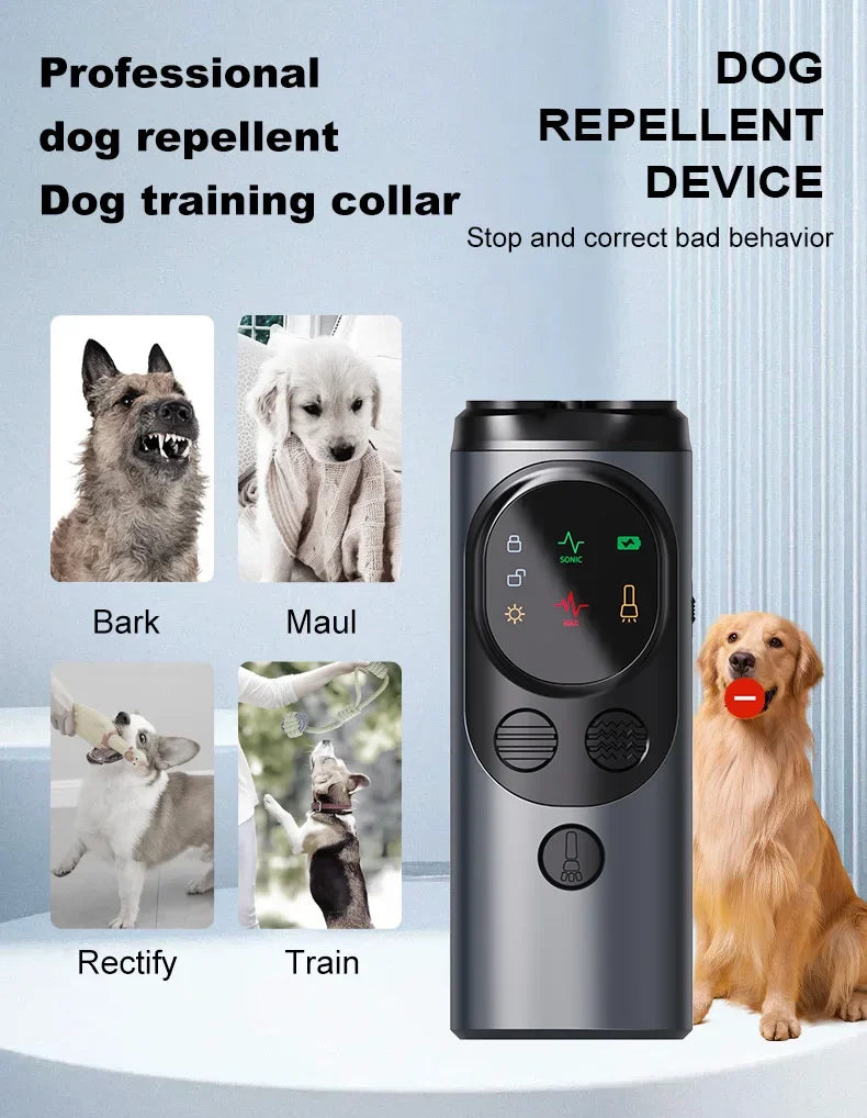 New Bark Catcher with LED Flashlight, Dog Repeller, Anti-Barker, Deterrent Bark Repeller