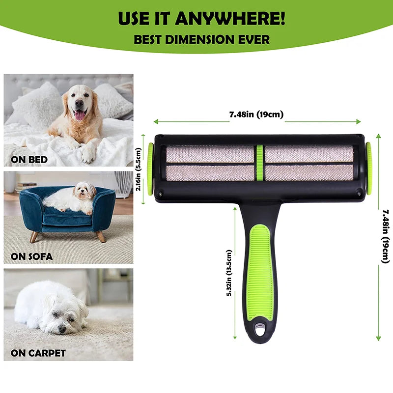 Pet Removes Hairs Cat and Dogs Green Cleaning Brush Fur Removing Animals Hair Brush Clothing Couch Sofa Carpets Combs