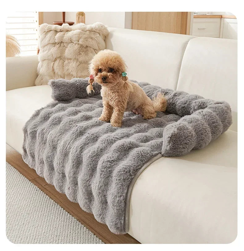 Square Winter Soft Warm House for Dog Bed for Small Dog Mat Super Soft Cat Bed Pet Sofa Pad Plush Neck Pillow Cat Nest Travel