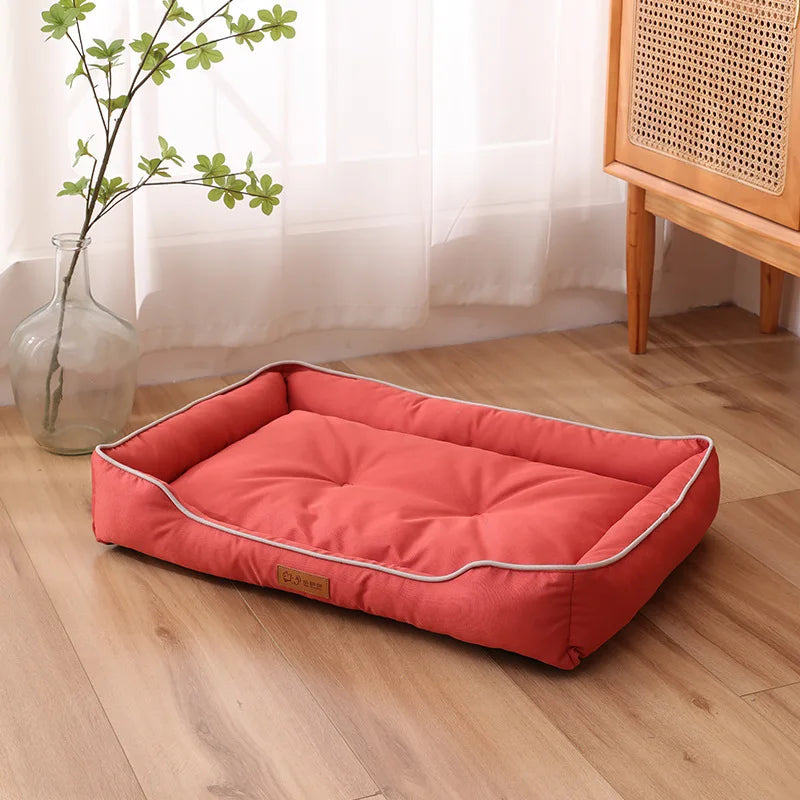 Four Season Square Dog Bed for Large Dog Mattress Bite-resistant Cat Bed Soft Thickened Dog Bed Waterproof Sofa Pet House