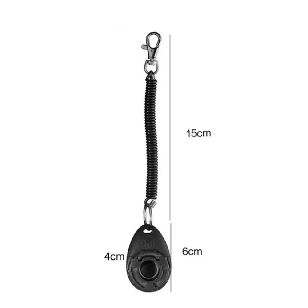 JJYY Solid Color Multifunctional Adjustable Pet Training Clicker Whistle Cat and Dog Trainer Clicker Wristband Sound Keychain