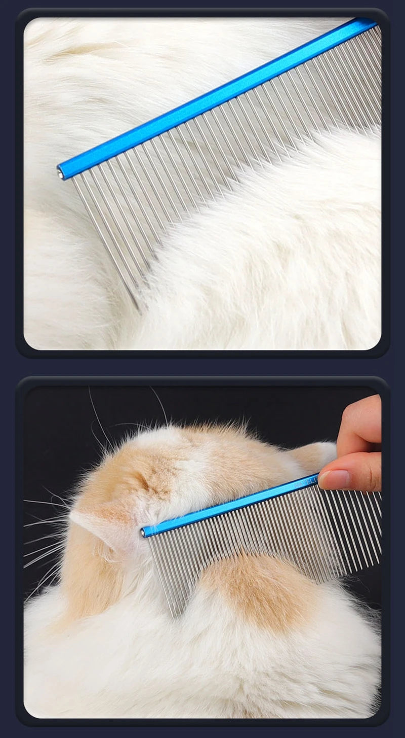 16/19cm Pet Hair Comb For Dog Comb Cat Detangler Fur Trimming Dematting Deshed Brush Grooming Tool For Long Hair Curly Pet