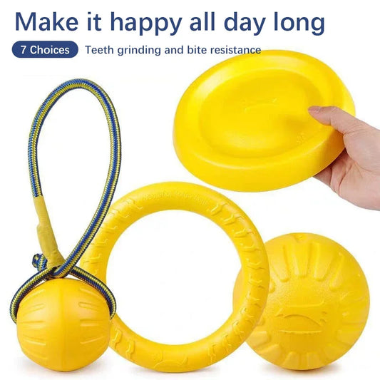 Dog Toy Ball Training Pull Ring Resistant To Biting Grinding Teeth Threading Rope Ball Floating Pet Products Interactive Toy