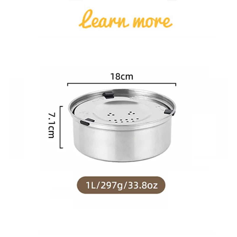 Big Capacity Stainless Steel Dog Floating Bowl, No Spill Anti-Splash Dog Water Dispenser, Non-Slip Dog Cat Pet Water Feeder Bowl