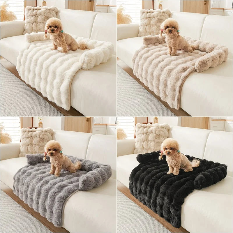 Square Winter Soft Warm House for Dog Bed for Small Dog Mat Super Soft Cat Bed Pet Sofa Pad Plush Neck Pillow Cat Nest Travel