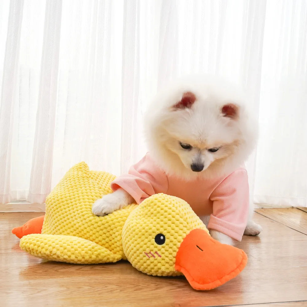 Duck Shape Dog Toy Quacking Pet Toys for Small Large Dog Cat Durable Puppy Molar Chew Toy Fun Interactive Plaything Dog Supplies