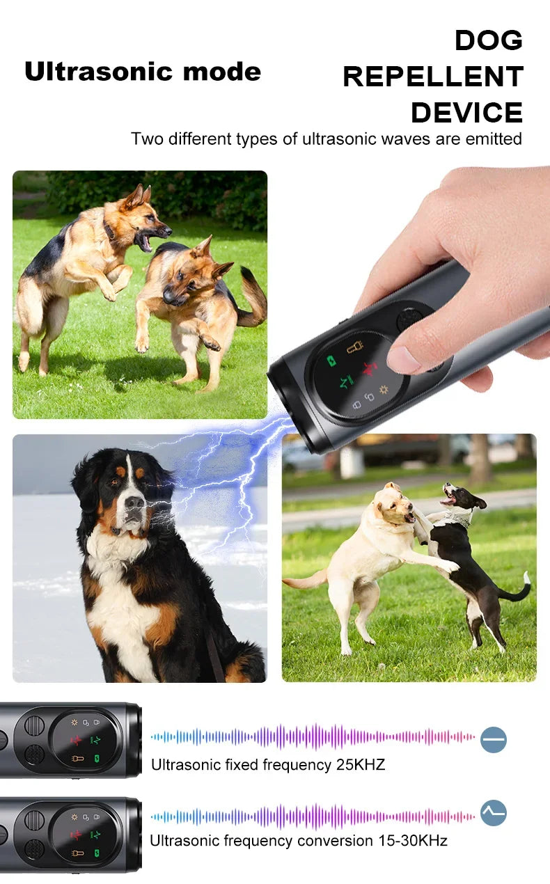 New Bark Catcher with LED Flashlight, Dog Repeller, Anti-Barker, Deterrent Bark Repeller