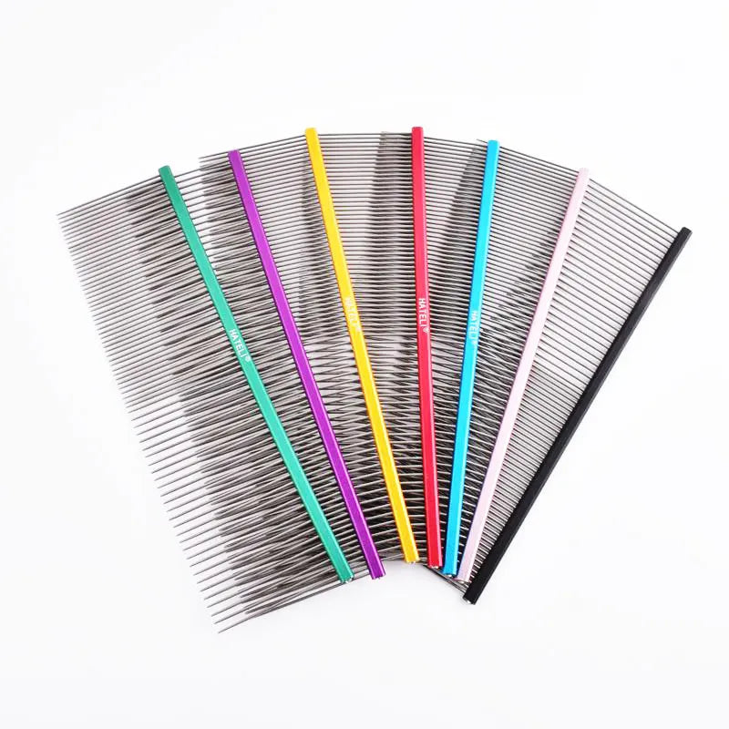 16/19cm Pet Hair Comb For Dog Comb Cat Detangler Fur Trimming Dematting Deshed Brush Grooming Tool For Long Hair Curly Pet