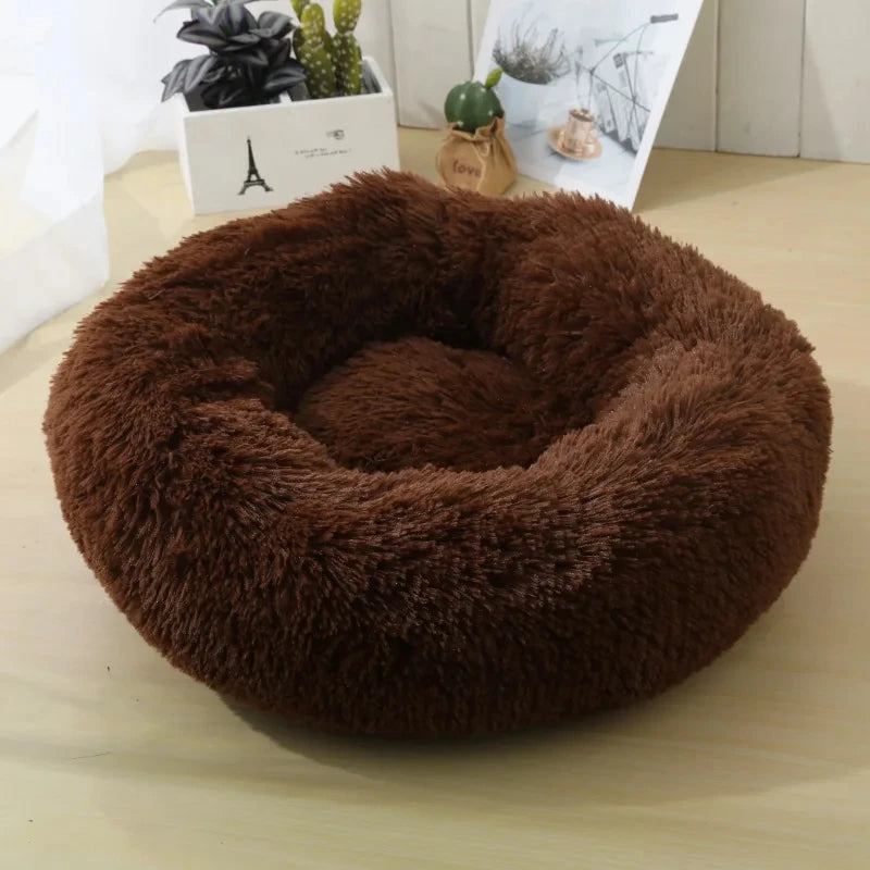 Round Cat Beds House Soft Long Plush Best Pet Dog Bed For Dogs Basket Pet Products Cushion Cat Bed Cat Mat Animals Sleeping Sofa