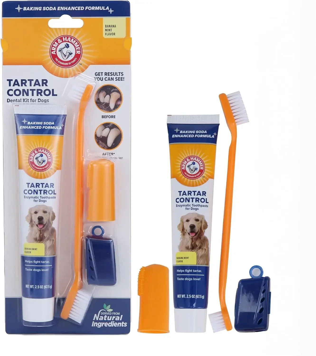 Pet Cleaning Tools Kit Dog Gum Care Products Kit Reduces Plaque & Tartar Buildup for Pet Universal Toothpaste Toothbrush Set