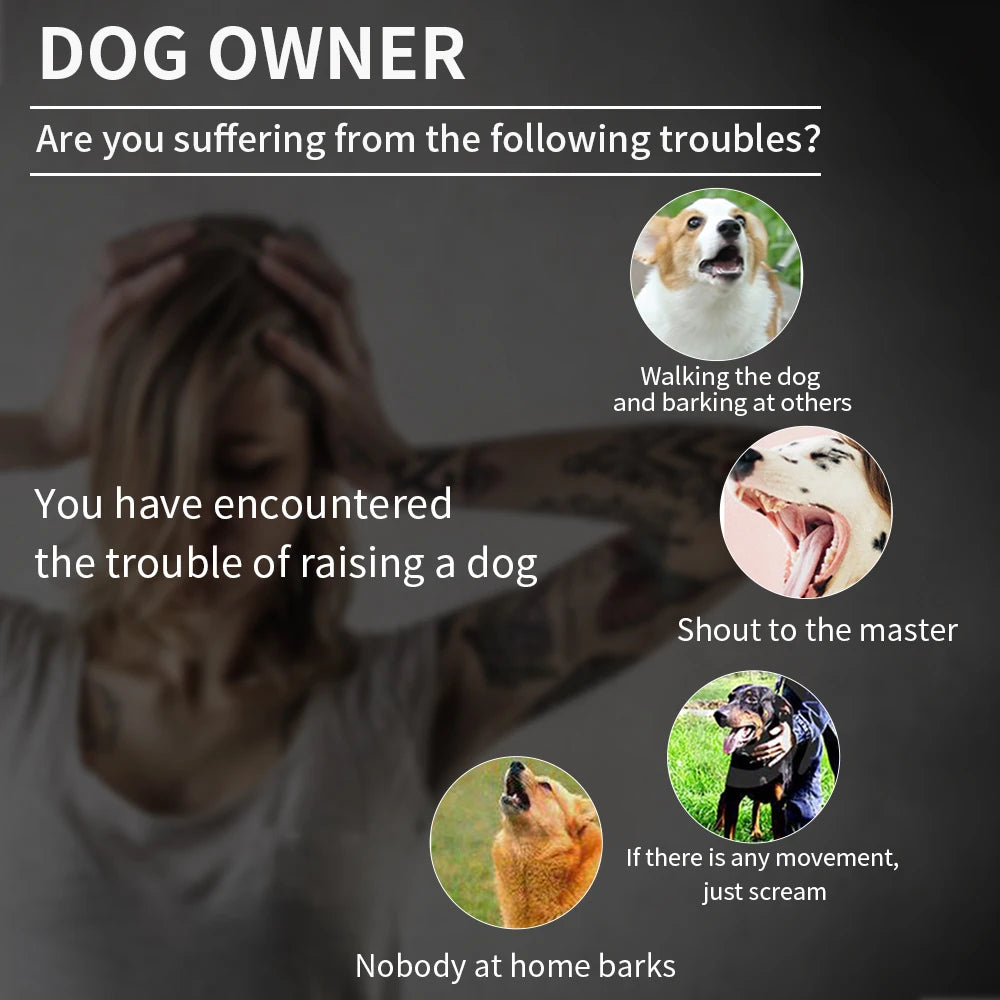 Smart Automatic Anti Barking Dog Collar HD Digital Display IP67 Waterproof Collar For Dog Rechargeable Bark Stopper Stop Barking