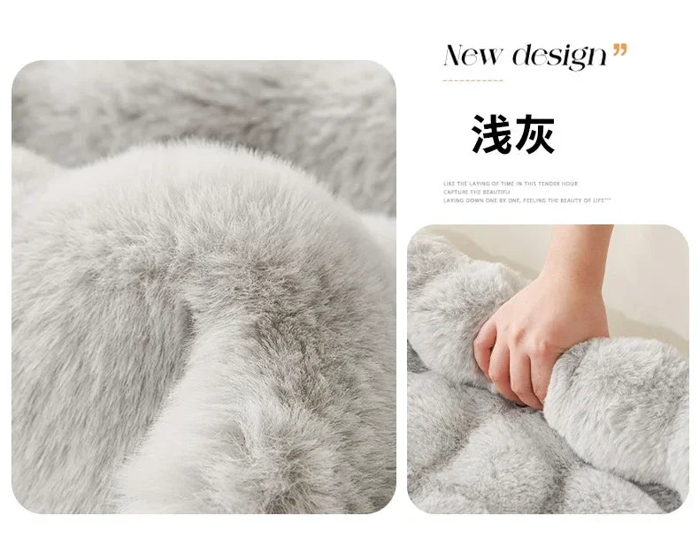 Square Winter Soft Warm House for Dog Bed for Small Dog Mat Super Soft Cat Bed Pet Sofa Pad Plush Neck Pillow Cat Nest Travel