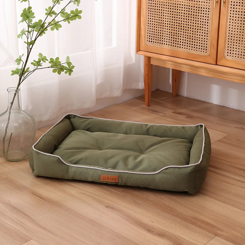 Four Season Square Dog Bed for Large Dog Mattress Bite-resistant Cat Bed Soft Thickened Dog Bed Waterproof Sofa Pet House