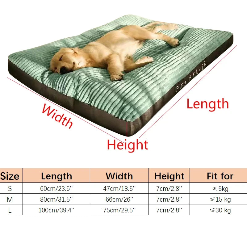 Winter Warm Pet Dog Bed Corduroy Dog Sleeping Mat Soft Pet Mat for Small Medium Large Dogs Detachable Washable Puppy Bed