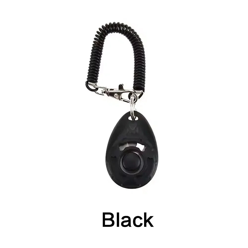 JJYY Solid Color Multifunctional Adjustable Pet Training Clicker Whistle Cat and Dog Trainer Clicker Wristband Sound Keychain