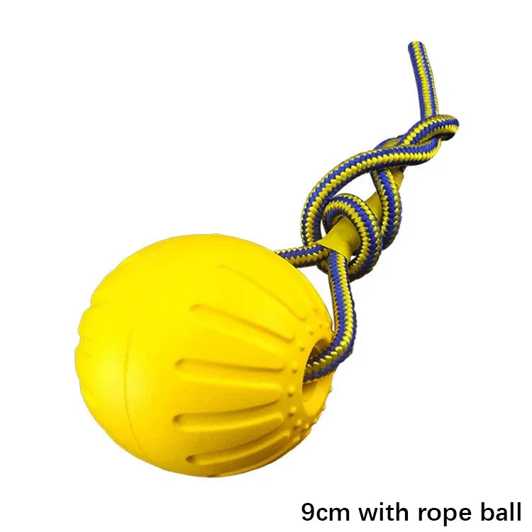 Dog Toy Ball Training Pull Ring Resistant To Biting Grinding Teeth Threading Rope Ball Floating Pet Products Interactive Toy