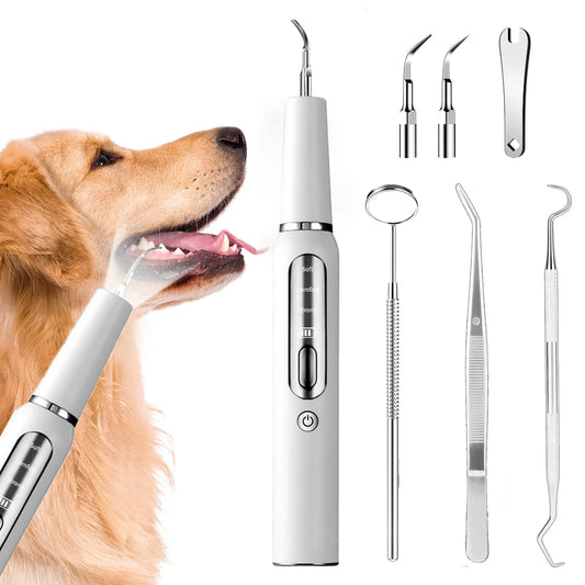 Dog Tooth Calculus Device Ultrasonic Toothbrush Electric Pet Tooth Scaler Tooth Cleaning Tool Plaque Dog Cat Dental Care Kit