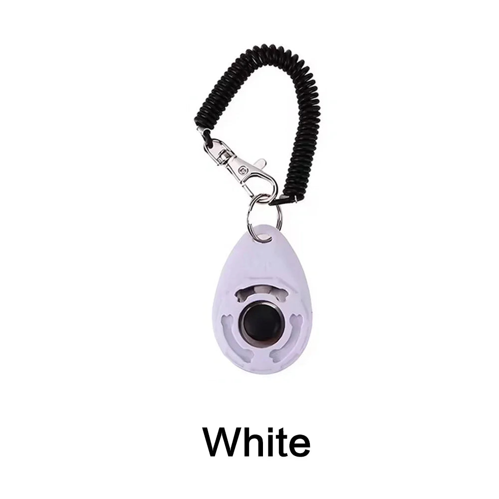 JJYY Solid Color Multifunctional Adjustable Pet Training Clicker Whistle Cat and Dog Trainer Clicker Wristband Sound Keychain