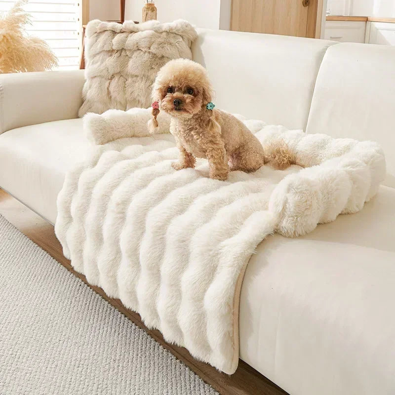 Square Winter Soft Warm House for Dog Bed for Small Dog Mat Super Soft Cat Bed Pet Sofa Pad Plush Neck Pillow Cat Nest Travel