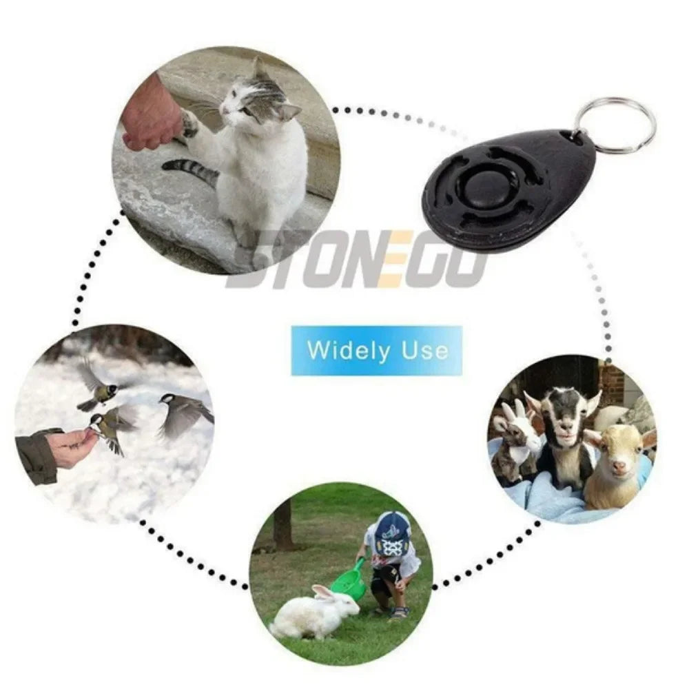 JJYY Solid Color Multifunctional Adjustable Pet Training Clicker Whistle Cat and Dog Trainer Clicker Wristband Sound Keychain