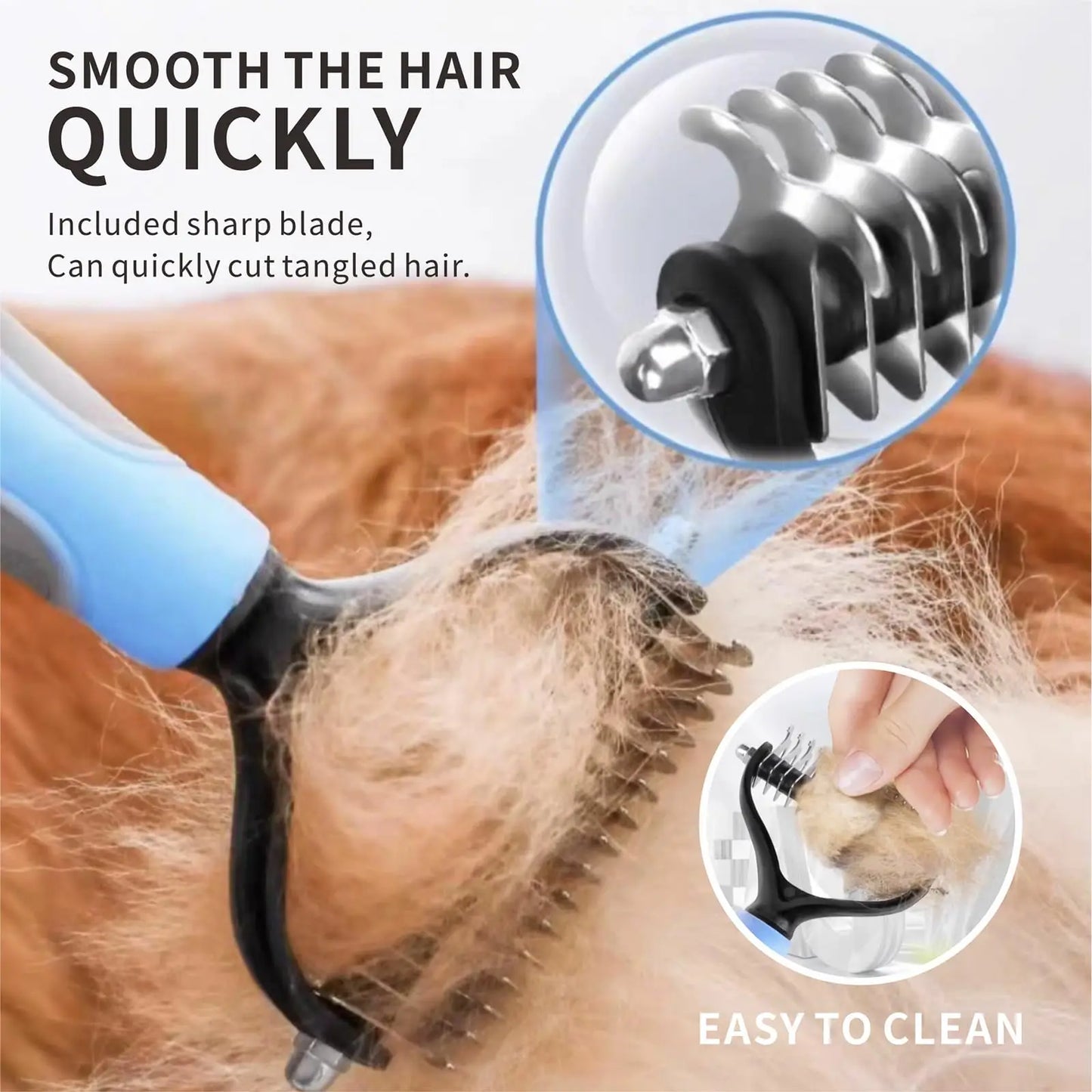 Professional Pet Deshedding Brush Dog Hair Remover Pet Fur Knot Cutter Puppy Cat Comb Brushes Dogs Grooming Shedding Supplies