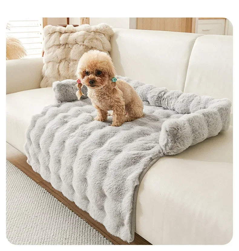 Square Winter Soft Warm House for Dog Bed for Small Dog Mat Super Soft Cat Bed Pet Sofa Pad Plush Neck Pillow Cat Nest Travel