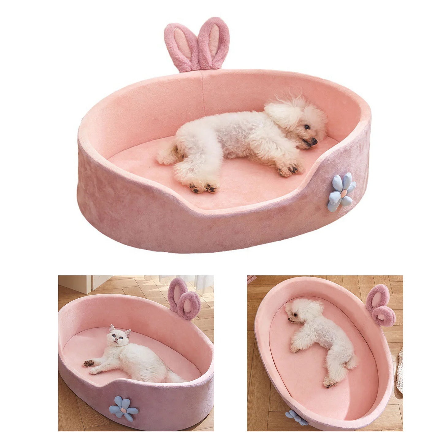 Detachable Pet Bed  Pet Bed Detachable Washable Dog Sleeping Bed Soft Comfortable Warm Cat Bed for Four Seasons Soft Pet Bed