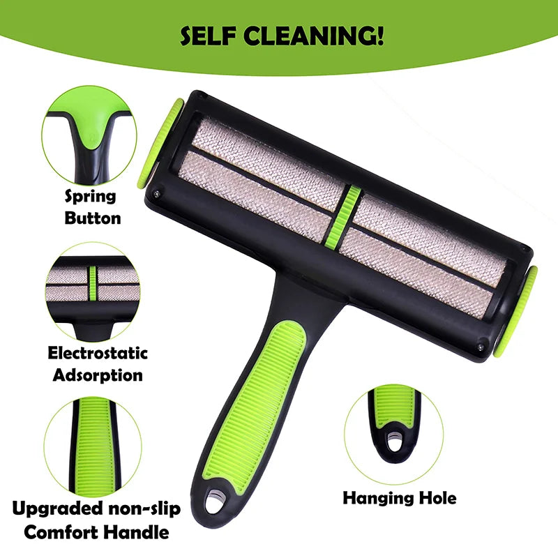 Pet Removes Hairs Cat and Dogs Green Cleaning Brush Fur Removing Animals Hair Brush Clothing Couch Sofa Carpets Combs