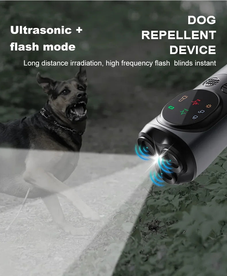 New Bark Catcher with LED Flashlight, Dog Repeller, Anti-Barker, Deterrent Bark Repeller